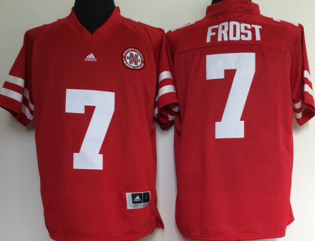 NCAA Men Nebraska Huskers Red 7 FROST